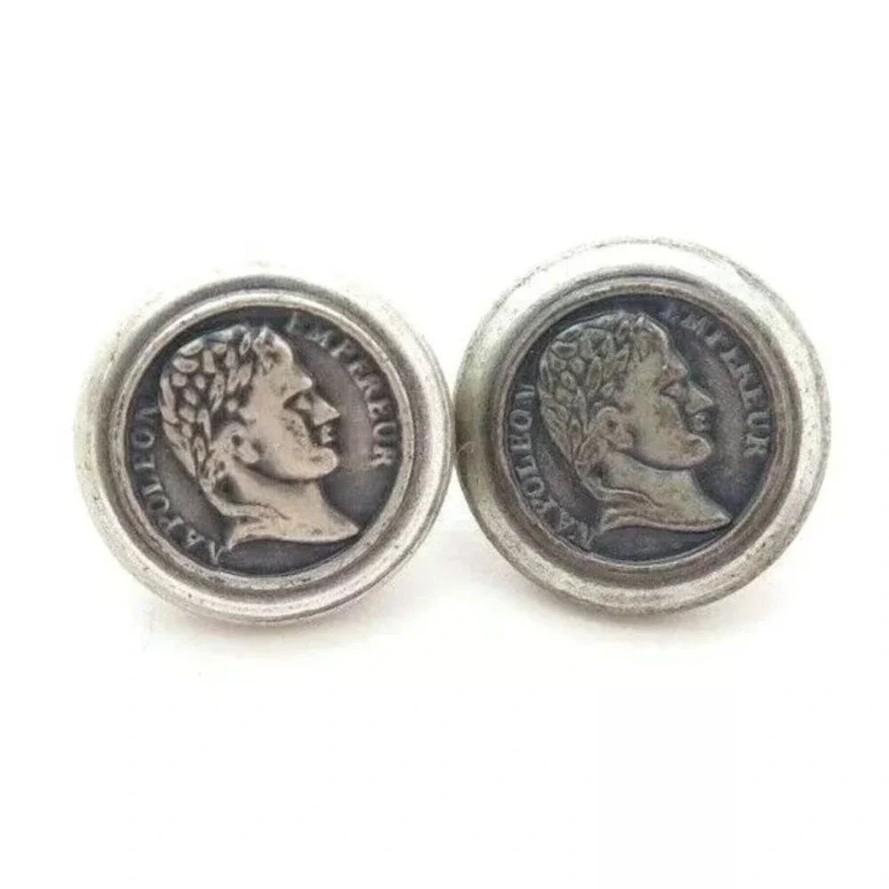 NAPOLEON EMPEREUR‎ VINTAGE SILVER BUTTONS
